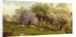 Girl on a Hillside, Apple Blossoms, 1874 by Martin Johnson Heade
