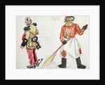Costume design for 'The Flea', by Yevgeny Zamyatin, 1924 by Boris Mikhailovich Kustodiev