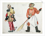 Costume design for 'The Flea', by Yevgeny Zamyatin, 1924 by Boris Mikhailovich Kustodiev