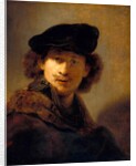Self portrait with velvet cap, 1634 by Rembrandt Harmensz. van Rijn