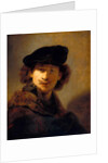 Self portrait with velvet cap, 1634 by Rembrandt Harmensz. van Rijn