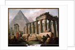 Pyramids and Temple, 1780 by Hubert Robert