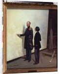 Tsar and Artist. Emperor Nicholas I in the artist's atelier, 1883 by Bogdan Willewalde
