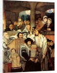 Jews praying in the Synagogue on Yom Kippur, 19th century by Maurycy Gottlieb