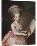 Portrait of a Young Lady at the Clavichord, 18th century by Georg Anton Urlaub