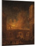 The Fire of Hotel-Dieu in Paris, by Robert, Hubert, 1772 by Hubert Robert