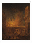 The Fire of Hotel-Dieu in Paris, by Robert, Hubert, 1772 by Hubert Robert