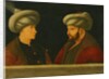 Portrait of Sultan Mehmed II with a young dignitary, 1444 by Gentile (school of) Bellini