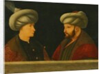 Portrait of Sultan Mehmed II with a young dignitary, 1444 by Gentile (school of) Bellini