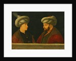 Portrait of Sultan Mehmed II with a young dignitary, 1444 by Gentile (school of) Bellini