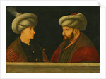 Portrait of Sultan Mehmed II with a young dignitary, 1444 by Gentile (school of) Bellini