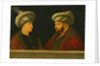 Portrait of Sultan Mehmed II with a young dignitary, 1444 by Gentile (school of) Bellini
