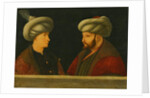 Portrait of Sultan Mehmed II with a young dignitary, 1444 by Gentile (school of) Bellini