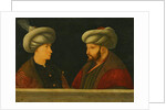 Portrait of Sultan Mehmed II with a young dignitary, 1444 by Gentile (school of) Bellini