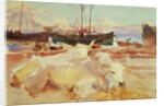 Oxen on the Beach at Baia, c.1908 by John Singer Sargent