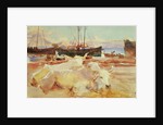 Oxen on the Beach at Baia, c.1908 by John Singer Sargent