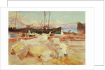Oxen on the Beach at Baia, c.1908 by John Singer Sargent