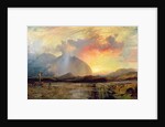 Sunset Vespers at the Old Rugged Cross by Thomas Moran