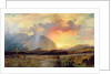 Sunset Vespers at the Old Rugged Cross by Thomas Moran