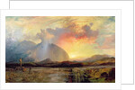 Sunset Vespers at the Old Rugged Cross by Thomas Moran