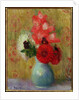 Floral Arrangement in Green Vase by William James Glackens