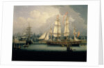 Four-Masted Clipper Ship in Liverpool Harbour, c.1810 by Robert Salmon