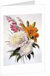 Sprays of Gladioli, Peonies and Lilium Bulbiferum by Henriette Gertruide Knip