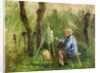Corot at his Easel, Crecy-en-Brie, 1874 by Eugene Decan