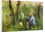 Corot at his Easel, Crecy-en-Brie, 1874 by Eugene Decan