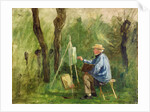Corot at his Easel, Crecy-en-Brie, 1874 by Eugene Decan