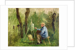 Corot at his Easel, Crecy-en-Brie, 1874 by Eugene Decan