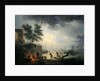 Sunrise, A Coastal Scene with Figures around a Fire, 1760 by Claude Joseph Vernet
