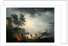 Sunrise, A Coastal Scene with Figures around a Fire, 1760 by Claude Joseph Vernet
