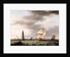 A Man of War passing the Eddystone Lighthouse, c.1773 by Francis Holman