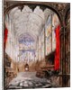 Interior of King's College Chapel, 1843 by Joseph Murray Ince
