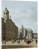 View in Amsterdam, with the facade of the Stadhuis and the Nieuwe Kerk by Gerrit Adriaensz Berckheyde