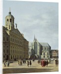 View in Amsterdam, with the facade of the Stadhuis and the Nieuwe Kerk by Gerrit Adriaensz Berckheyde