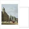 View in Amsterdam, with the facade of the Stadhuis and the Nieuwe Kerk by Gerrit Adriaensz Berckheyde