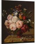 A Vase of Flowers on a Ledge, 1817 by Jan Frans van Dael