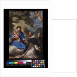 St Dominic receiving the Rosary from the Virgin Mary by Italian School