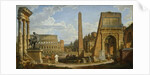 A Capriccio view of Roman ruins, 1737 by Giovanni Paolo Pannini or Panini