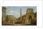 A Capriccio view of Roman ruins, 1737 by Giovanni Paolo Pannini or Panini