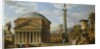 Capriccio of Roman Ruins with the Pantheon, 1737 by Giovanni Paolo Pannini