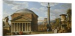 Capriccio of Roman Ruins with the Pantheon, 1737 by Giovanni Paolo Pannini