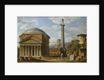 Capriccio of Roman Ruins with the Pantheon, 1737 by Giovanni Paolo Pannini