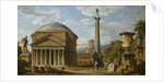 Capriccio of Roman Ruins with the Pantheon, 1737 by Giovanni Paolo Pannini