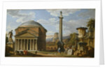 Capriccio of Roman Ruins with the Pantheon, 1737 by Giovanni Paolo Pannini