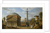 Capriccio of Roman Ruins with the Pantheon, 1737 by Giovanni Paolo Pannini
