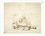 The Holy Family sleeping, with angels, 1645 by Rembrandt Harmensz. van Rijn
