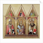St. Geminianus, St. Michael and St. Augustine, c.1319 by Simone Martini